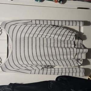 Large grey and white long sleeve
